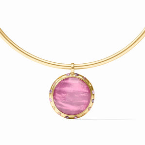 Rainbow Statement Necklace in Tourmaline Pink