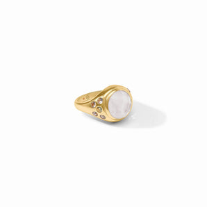 Rainbow Statement Ring in Clear Crystal/7