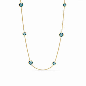 Rainbow Station Necklace in Montana Blue