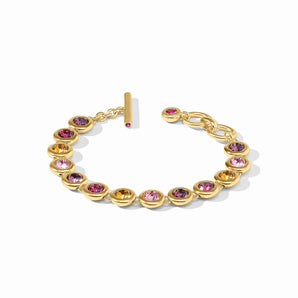 Rainbow Tennis Bracelet in Pink Dawn