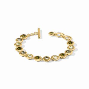 Rainbow Tennis Bracelet in Shades of Jade