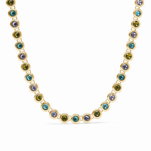 Rainbow Tennis Necklace in Blue Twilight