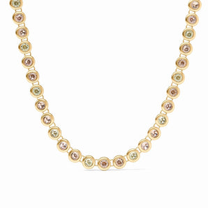 Rainbow Tennis Necklace in Champagne Radiance