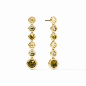 Rainbow Tier Earring in Shades of Jade