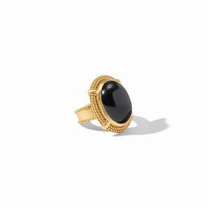 Cabochon Statement Ring in Obsidian Black