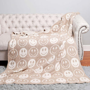 Smile Soft Blanket in Beige