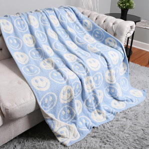 Smile Soft Blanket in Blue