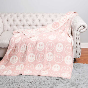 Smile Soft Blanket in Pink