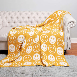 Smile Soft Blanket in Yellow