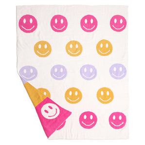 Smile Soft Blanket in Fuchsia