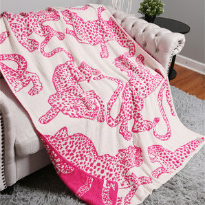 Cheetah Soft Blanket in Pink