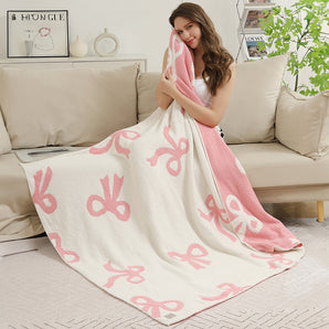 Smile Soft Blanket in Pink Bows