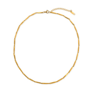 Water Resistant Geometric Bar Necklace