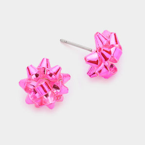 Bow Earring in Pink