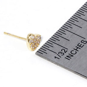 GD Cz Pave Heart Earring