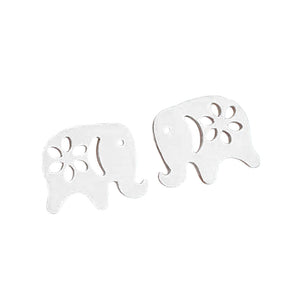 Stainless Steel Elephant Stud Earrings