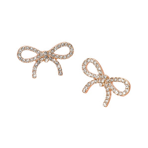 Pave Bow Stud Earring