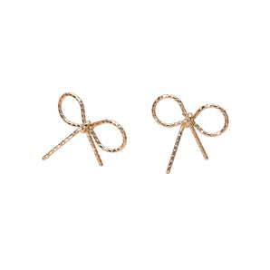 Textured Bow Stud Earring