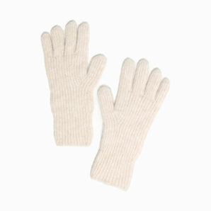 Knit Fingerhole Glove in Ivory