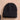 Wool Blend Waffle Knit Hat in Black