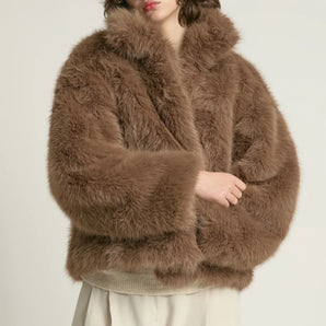 Sacha Fur Jacket in Mocha