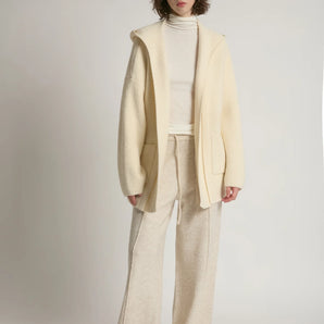 Haven Hoodie Cardigan in Ivory