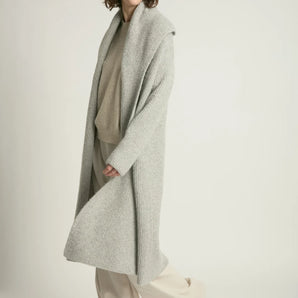 Collared Cardigan in Light Grey