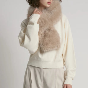 Sacha Keyhole Scarf in Stone