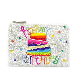 Beaded Birthday Coin Pouch