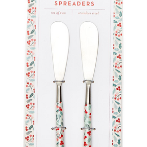 Holiday Holly Spreaders Set of 2