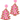 Tree Seed Bead Earring in Pink
