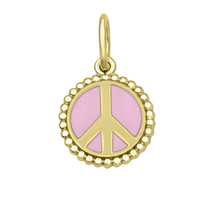 Peace Sign - Flamingo Pink/Gold