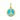 Peace Sign - Turquoise/Gold