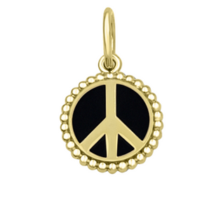 Peace Sign - Black/Gold