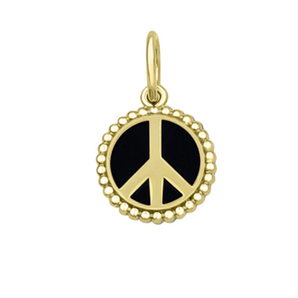 Peace Sign - Black/Gold