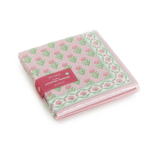 Floral Block Cocktail Paper Napkins