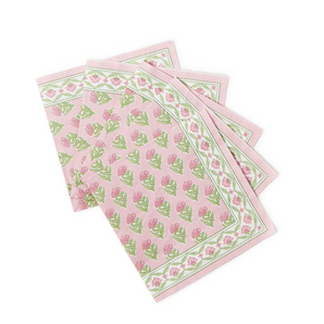 Floral Block Cocktail Paper Napkins