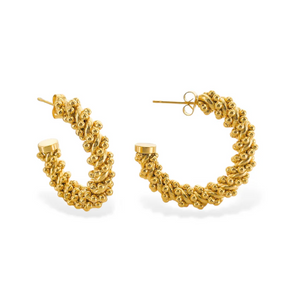 Water Resistant Twisted Hoop Earrings