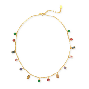 Water Resistant Multi Stone Necklace