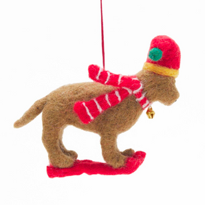 Ski Dog Ornament