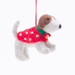 Sweater Dog Ornament