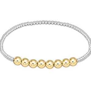 Classic Blissful 2.5mm/5mm Bead Bracelet Mixed Metal