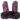 Faux Fur Trim Gloves in Dark Plum