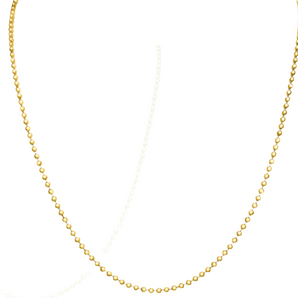 16" 2mm Gold Ball Necklace