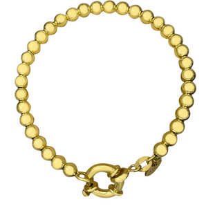 5mm Ball Bracelet in Gold Size 7.5