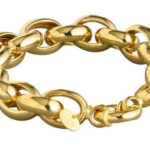 13mm Rolo Bracelet in Gold Size 7