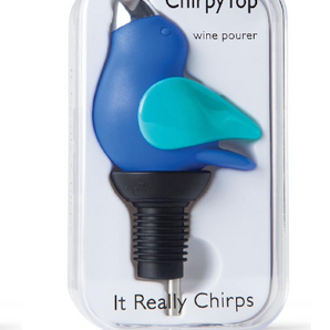 Chirpy Top Wine Pourer in Cobalt/Aqua