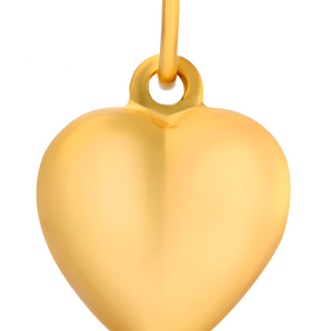 Puffy Heart Gold Medium Tag
