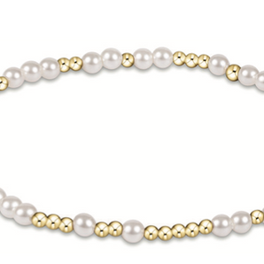3mm Hope Unwritten Bracelet in Pearl