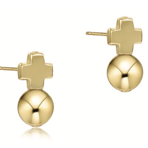Cross/Ball Drop Earring